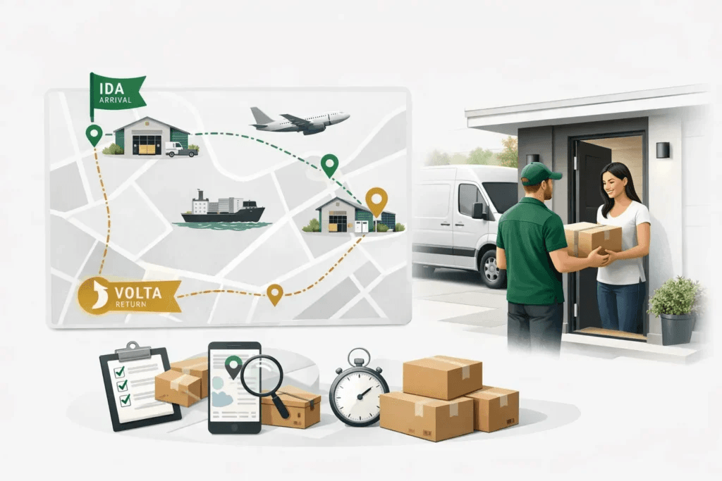 Processo de envio e retorno do Kit